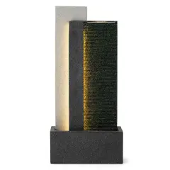 Glitzhome&reg; 38.25" Modern LED Textured Surface Outdoor Floor Fountain