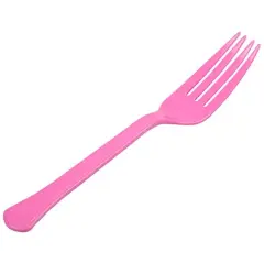 JAM Paper Premium Utensils Plastic Forks Party Pack, 48ct. Fuchsia Pink