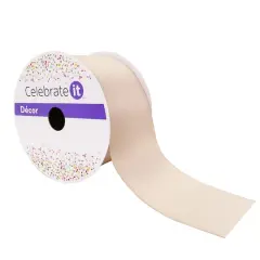 2.5" x 25ft. Taupe Satin Ribbon by Celebrate It&trade;