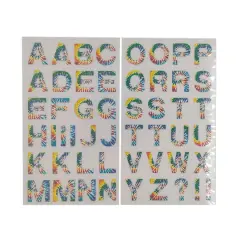 1.25" Iron-On Tie Dye Rainbow Letters by Make Market&reg;