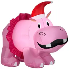 Airblown Hippo With Pink Tutu Inflatable