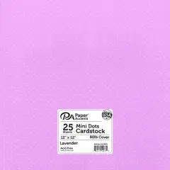 PA Paper&trade; Accents 12" x 12" 80lb. Mini Dot Cardstock, 25 Sheets Lavender