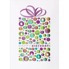 JAM Paper 5.625" x 7.875" Happy Birthday Dot Birthday Cards & Envelopes, 25ct.