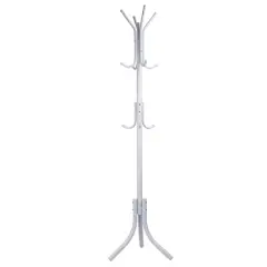 Mind Reader 67" 3-Tier 11-Hook Coat Rack White