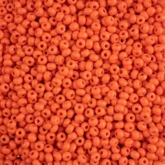 John Bead Terra Intensive 6/0 Czech Glass Seed Beads, 500g Orange Matte
