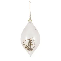 Hello Honey&reg; 7.5" Clear Glass Finial Ornament with Dried Botanicals