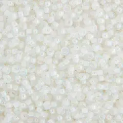 Miyuki&reg; 11/0 Glass Seed Beads, 22g White AB Lined-Dyed