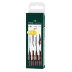 Faber-Castell&reg; PITT Artist Pens&reg; Sepia Pen Set