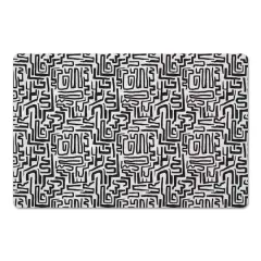 Black Maze Lines 27" x 18" Floor Mat