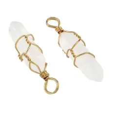 White Quartz Prism Pendants, 2ct. by Bead Landing&trade;