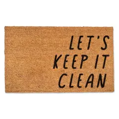 Let's Keep It Clean 30" x 18" Door Mat