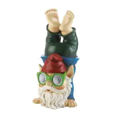 12.75" Handstand Solar Gnome Figurine