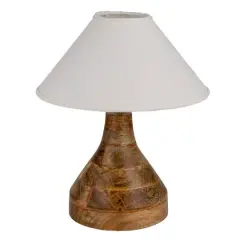 Hello Honey&reg; 15.75" Natural Artisanal Aura Mango Wood Table Lamp
