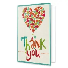 Diamond Dotz&reg; Thank You Heart Diamond Painting Greeting Card Kit