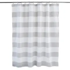 Elle D&eacute;cor Gray Jacquard Weave Shower Curtain