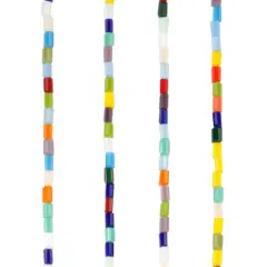Multicolor Faceted Glass Tube Beads, 4mm by Bead Landing&trade;