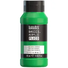 Liquitex&reg; BASICS&reg; Acrylic Fluid, 4oz. Light Green Permanent