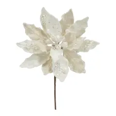 30" White Poinsettia Stem, 6ct.