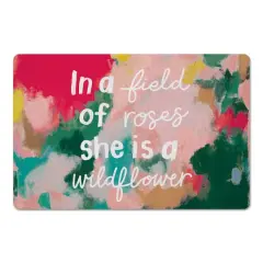 18" x 27" In a Field of Roses Colorful Floor Mat