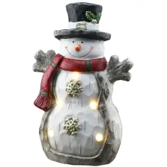 16.5" Lighted Snowman D&eacute;cor Piece