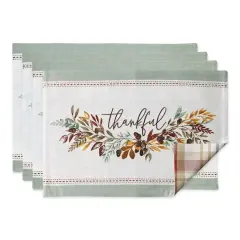 DII&reg; Thanksgiving Autumn Fall Leaves Reversible Placemats, 4ct.
