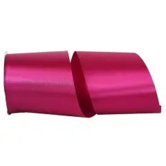 JAM Paper 4" x 50yd. Satin Allure Single Face Ribbon Wild Berry