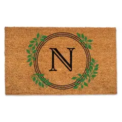 Laurel Circle Monogram Door Mat N