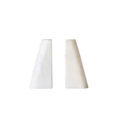 Hello Honey&reg; 6" White Marble Bookends Set