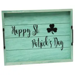 Elegant Designs&trade; 15.5" Happy St. Patrick's Day Serving Tray with Handles