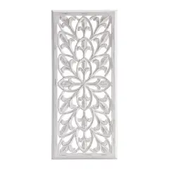 Habitat Augustus White Leaner Wood Wall Medallion