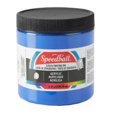 Speedball&reg; Acrylic Screen Printing Ink, 8oz. Ultramarine Blue