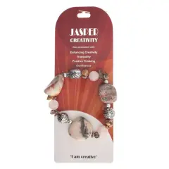 John Bead Jasper Pink Natural Stone Bracelet