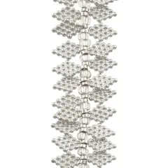 Metal Diamond Shaped Beads, 14mm by Bead Landing&trade; Rhodium