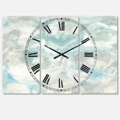 Designart Pale Blue Shade III Multipanel Wall Clock