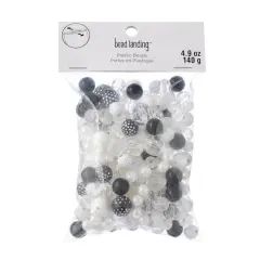 Mixed Black, Clear & White Craft Beads By Bead Landing&trade;