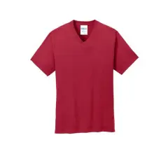 Port & Company&reg; Men's Core Cotton V-Neck T-Shirt Red