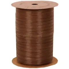 JAM Paper 3/8" Raffia Ribbon Matte Chocolate Brown