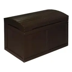 Badger Basket Hardwood Barrel Top Toy Chest Espresso