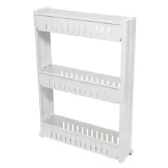 Simplify 3-Tier Slim Slide-Out Storage Cart White