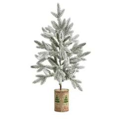 2.5ft. Unlit Flocked Christmas Artificial Christmas Tree