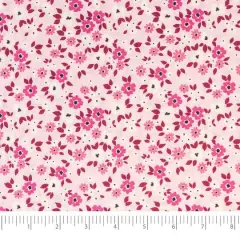 SINGER Mini Floral Pink Cotton Fabric