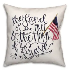 Land of the Free Throw Pillow