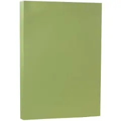 JAM Paper 8.5" x 14" 80lb. Matte Cover Cardstock Pack, 50 Sheets Olive Green