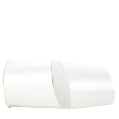 JAM Paper 4" x 50yd. Satin Allure Single Face Ribbon White