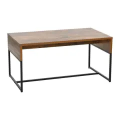 Household Essentials 59" Wrap Coffee Table Rustic Hickory