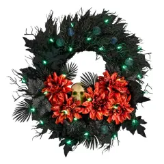24" Boo-tiful Halloween Skill Pre-Lit LED Wreath