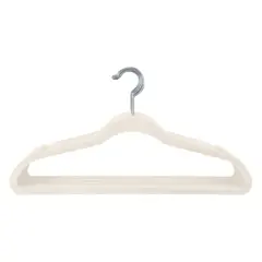 Simplify Slim Velvet Suit Hangers, 25ct. Ivory