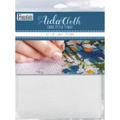 Essentials by Leisure Arts 14 Count Aida Cloth, 30" x 36" White