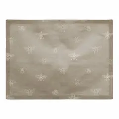 Delicate Bee Pattern Cotton Twill Placemat Brown