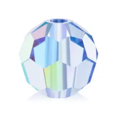 John Bead Preciosa 4mm Czech Crystal Glass Faceted Round Beads, 40ct. Light Sapphire AB